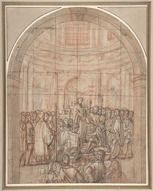 The Swearing In of a Knight of the Tuscan Order of Saint Stephen (or Malta) by Anonymous, Italian, 17th century