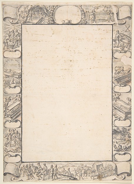 Design for Border with Religious Scenes