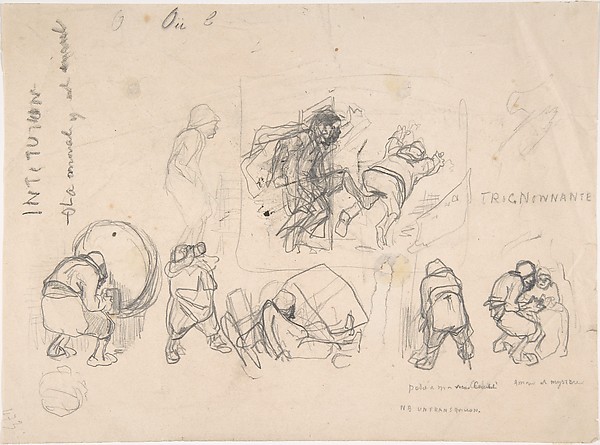 Sheet with various peasants