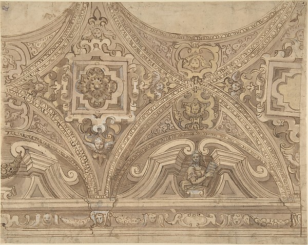 Design for part of a Vaulted Ceiling of a Church