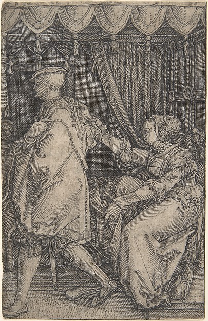 Joseph and Potiphar's Wife by Heinrich Aldegrever