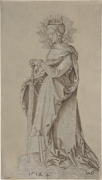 Saint Catherine Leaning on a Sword by Hans Baldung Grien