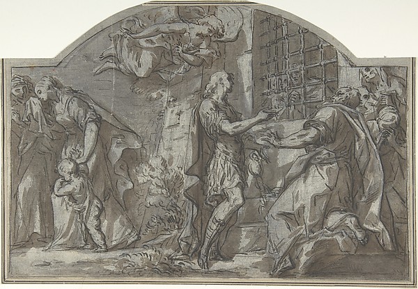 Saint Sebastian Exhorts the Christian Prisoners by Anonymous, Italian, 18th century