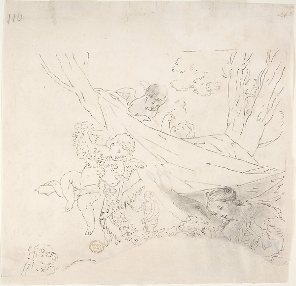 Female Figure with Cherubs