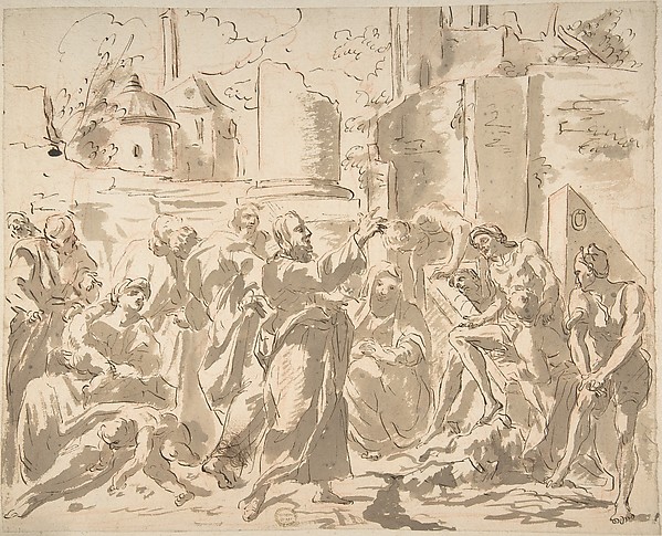 Christ Preaching by Anonymous, Italian, Roman-Bolognese, 17th century