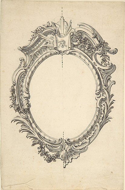 Cartouche with Image of Veronica's Veil with Alternate Designs for the Left and the Right Halves