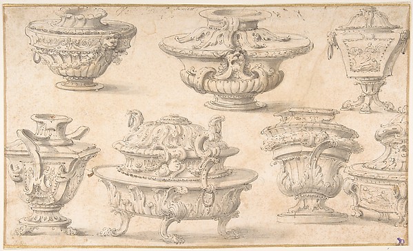 Seven Designs for Vases and Table Silver
