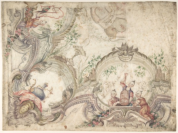 Design for a Ceiling Decoration with Chinoiseries