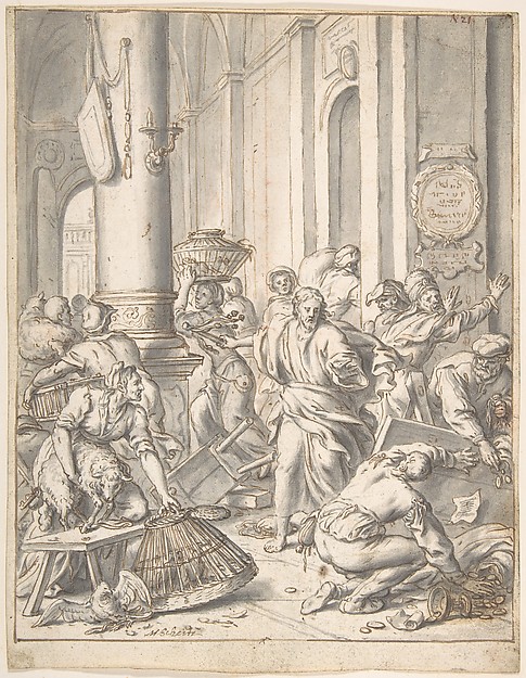 Christ Driving the Money Changers from the Temple by Matthias Scheits