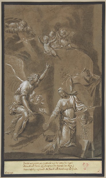 The Annunciation by Johann Jakob von Sandrart