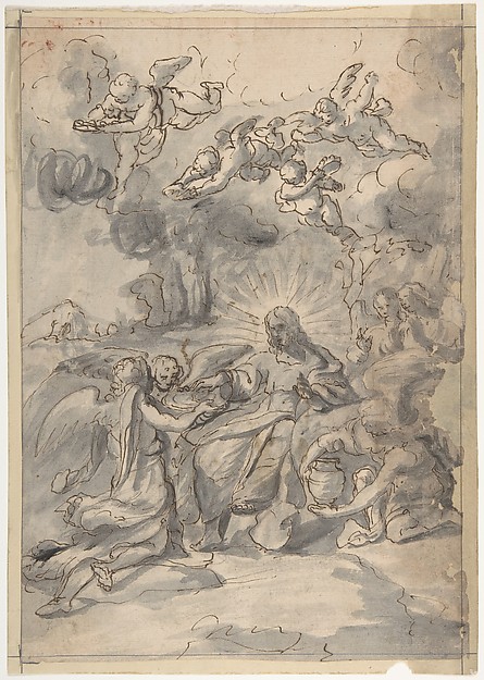 Christ Surrounded by Angels by Anonymous, Italian, Venetian, 18th century