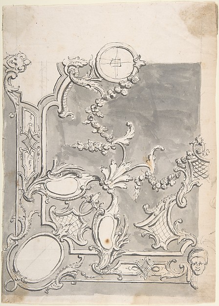 One Quarter of a Design for Corner of a Wall or a Ceiling