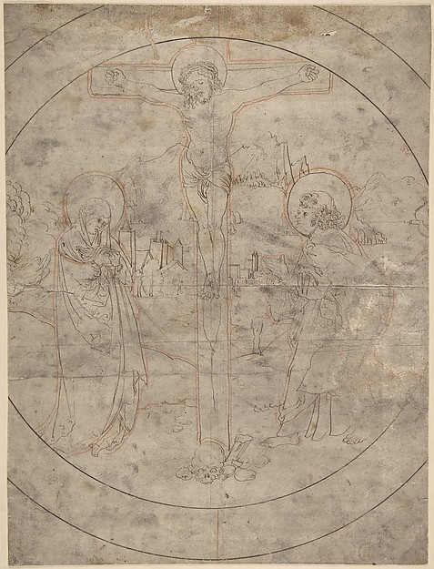 Crucifixion with the Virgin and St. John the Evangelist by Anonymous, German, 16th century