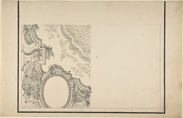 Design for 1/4 of a Ceiling, and Ornamentation of a Section of a Vault