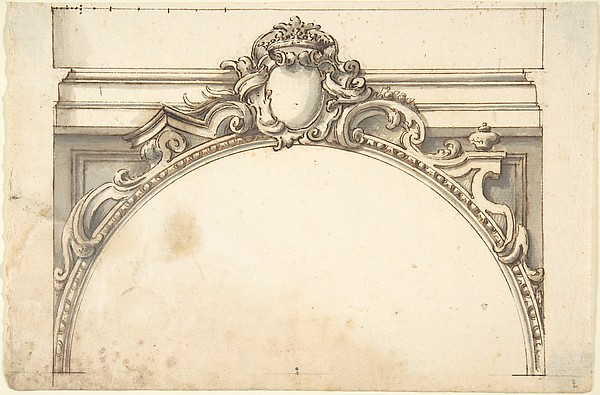 Design for an Arch Surmounted by a Cartouche with a Ducal Crown