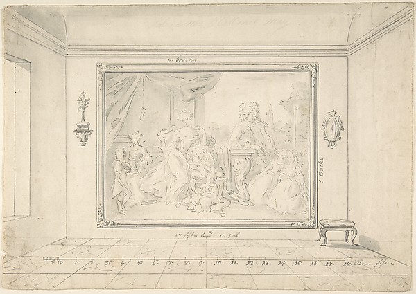Sketch of a Painted Family Portrait "in situ"