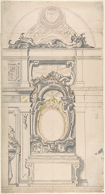 Design for an Altar With a Vaulted Chapel Behind
