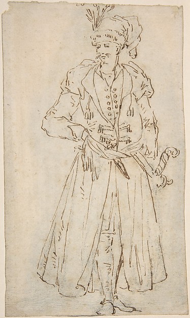 Man in a Long Coat and Turban with a Sword