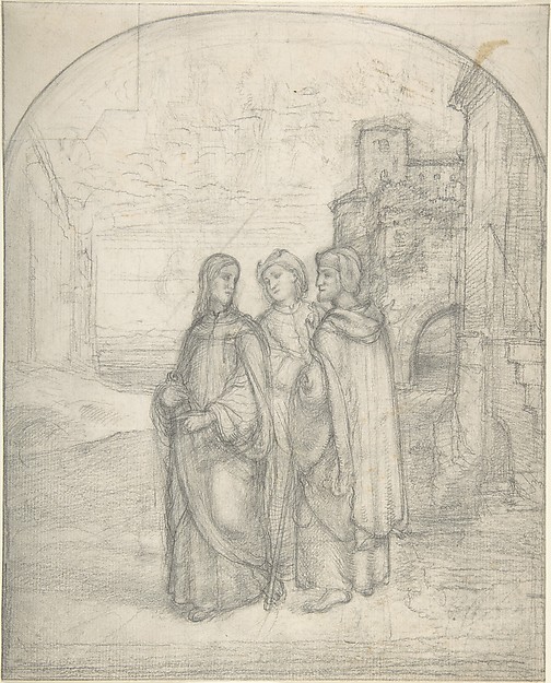 Christ and the Pilgrims of Emmaus by (Johann Heinrich) Ferdinand Olivier