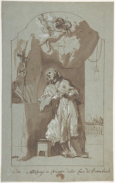 Saint John Nepomuk Praying by Georg Anton Urlaub