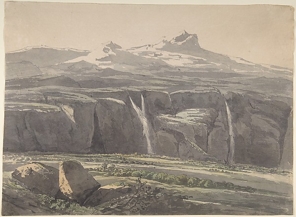 Foggy Landscape in the Apennine; verso: Sketch of Landscape