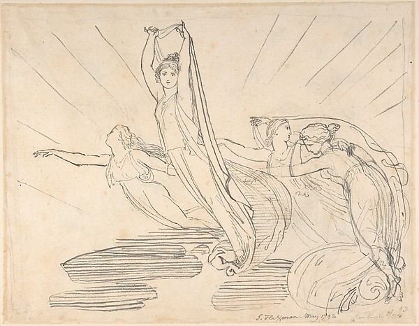 Morning: Pope's Odyssey, Book 12 (recto); Study for the final drawing (verso)