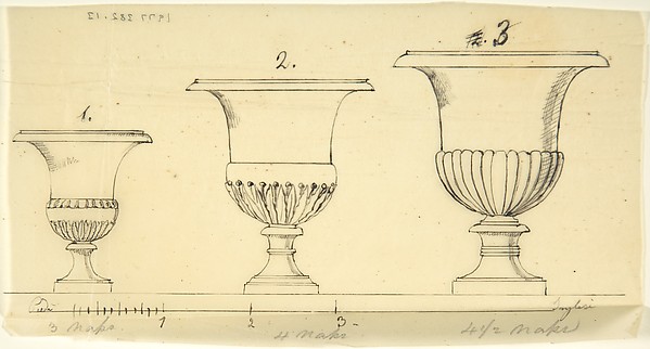 Sketch of Three Vases