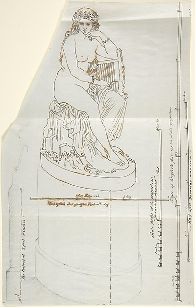 Franz Xaver Schwanthaler, Sketch of a statue: Nymph (or Nymph of the Rhine) by Ludwig Michael Schwanthaler