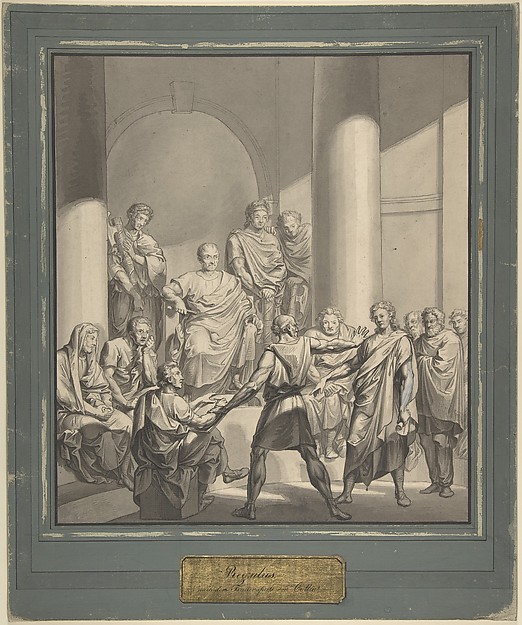 Assembly of Roman Figures, from Regulus, a play by Collin