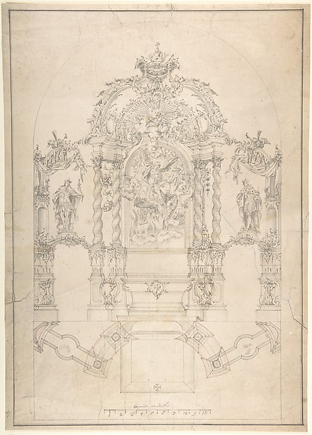 Design for an Alter with Saint Michael and the Dragon by Johann Baptist Modler