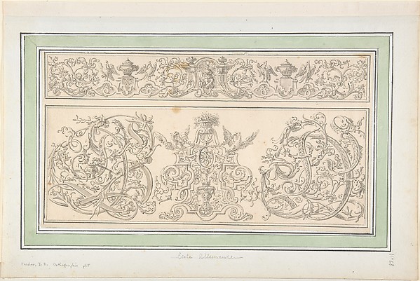 Design for plate 5 from "Orthographia"