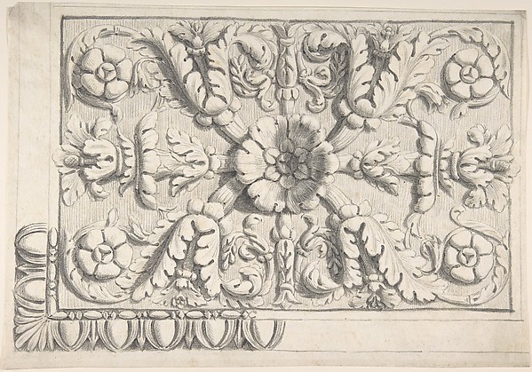 Classical Ceiling Moldings with Floral Ornament