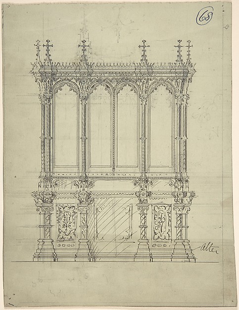 Design for a Gothic Cabinet