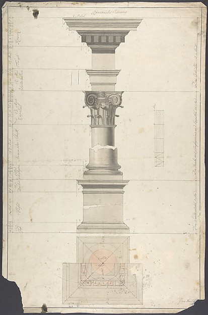 Design for a column in Roman order