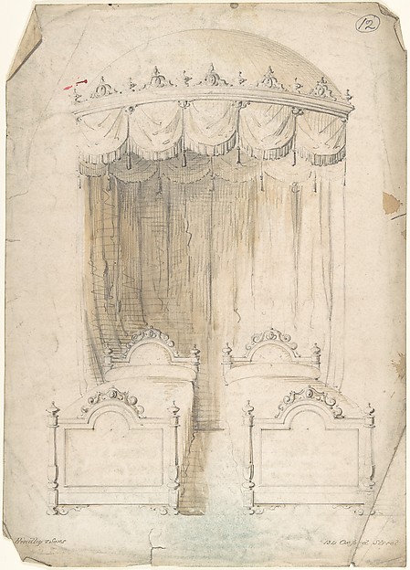 Design for Twin Beds with a Canopy