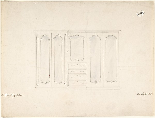 Design for Armoire with Mirrors