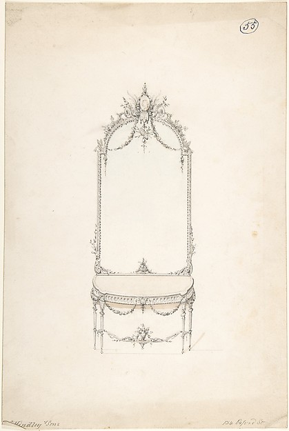 Design for a Side Table and Mirror