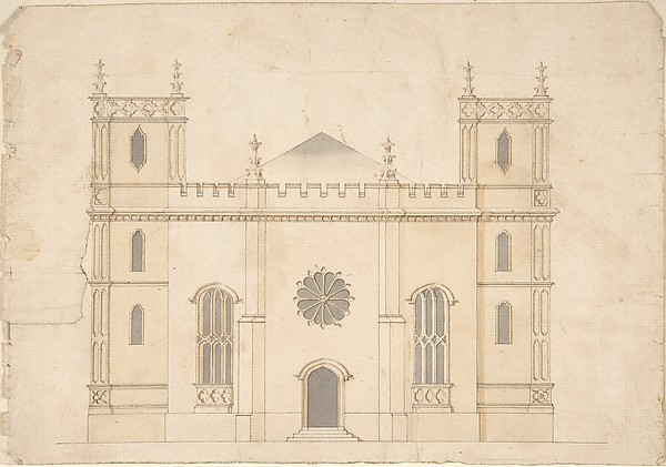 Facade of a Gothic Revival Church