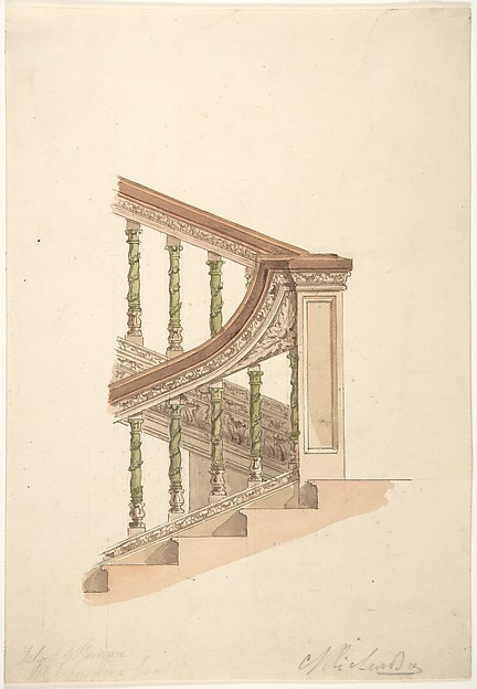 Detail of Staircase at [Gerrard?] House, Gerrard Street, Soho, London