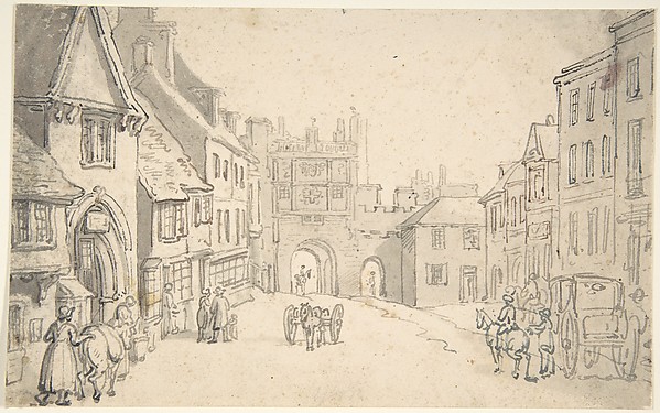 City View with Medieval Gate (perhaps York)