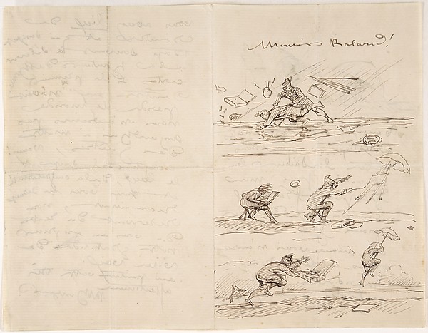 Illustrated letter to M. Roland