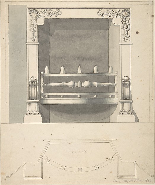 Design for a Cast-iron Hob Grate in Ormolu