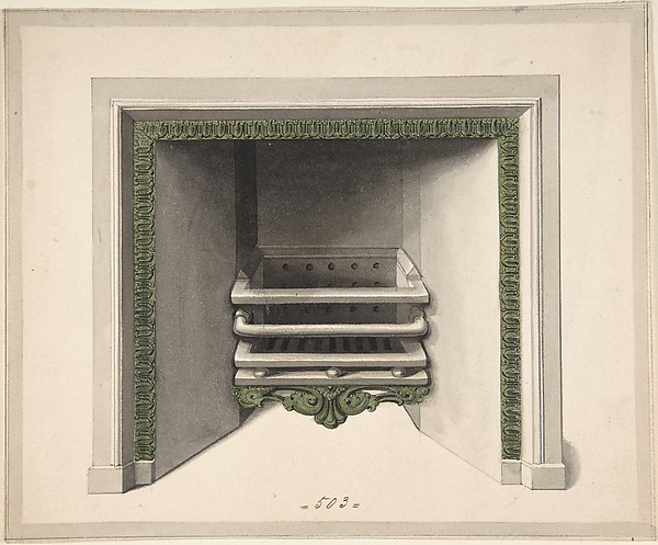 Design for Cast-iron Grate with Eagles Grasping Snakes