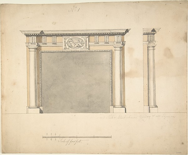 Designs for a Chimney-piece for Richard Barwell's Drawing Room at Esher, Surrey