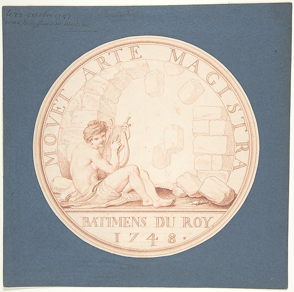 Design for a Token: Bâtiments du Roi, 1748