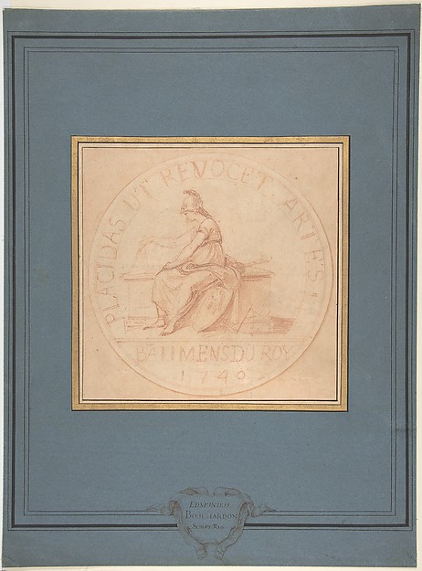 Design for a Medal: Bâtiments du Roy, 1740