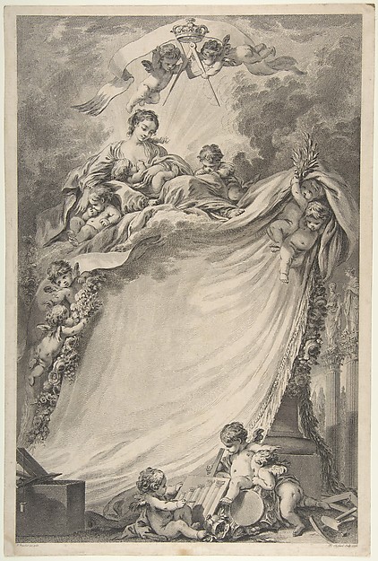 Diploma of the Freemasons of Bordeaux, after François Boucher