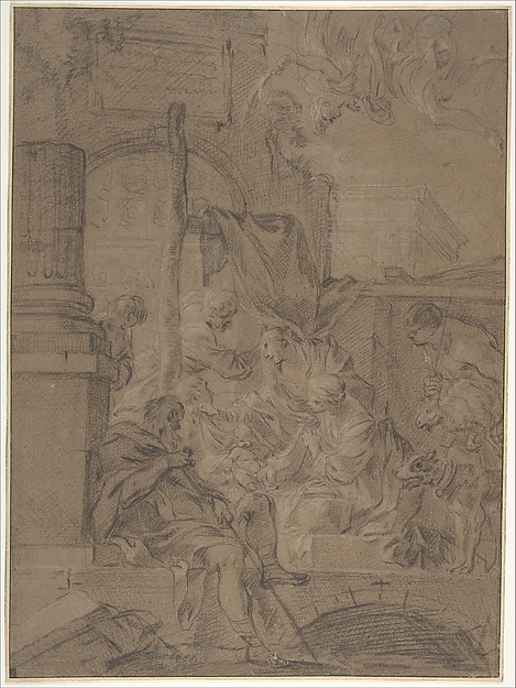The Adoration of the Shepherds by Sébastien Bourdon