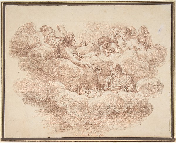 The Risen Christ Appearing to Souls in Purgatory by Charles Nicolas Cochin II