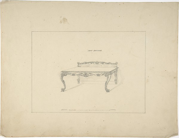 Design for a Sidetable, Louis Quatorze Style